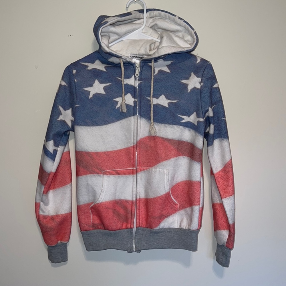 American flag zip up hoodie USA 4th of July
